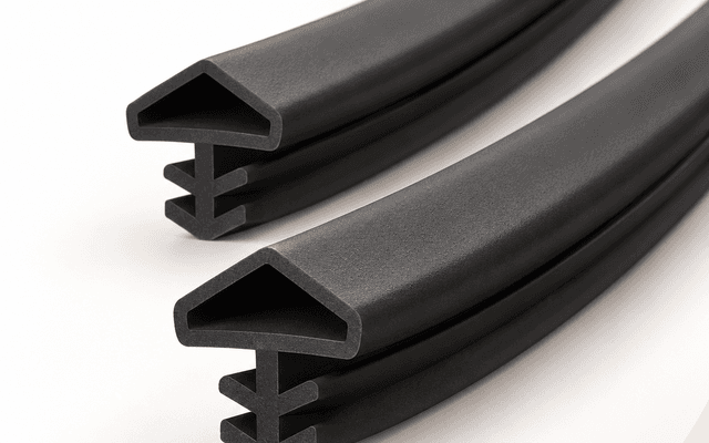 نوار درزگیر PVC مثلثی پایهوسط ۱۰ میلیمتر — مشکی