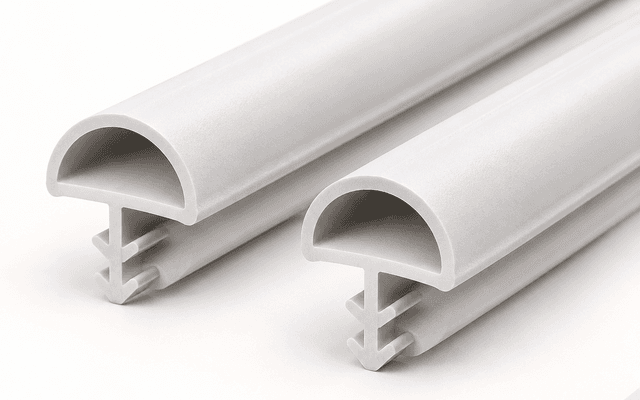 نوار درزگیر PVC نیمدایره پایهبغل ۶ میلیمتر — سفید